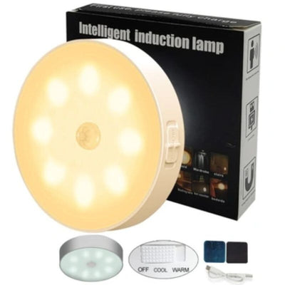 Ansal LED Éjszakai Lámpa Mozgásérzékelővel – USB Tölthető Meleg/Hideg Fény - Maxihome