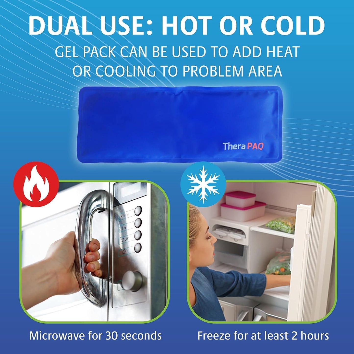 Csuklórögzítő és Kompressziós Fásli Újrafelhasználható Hideg-Meleg Gélpárnával