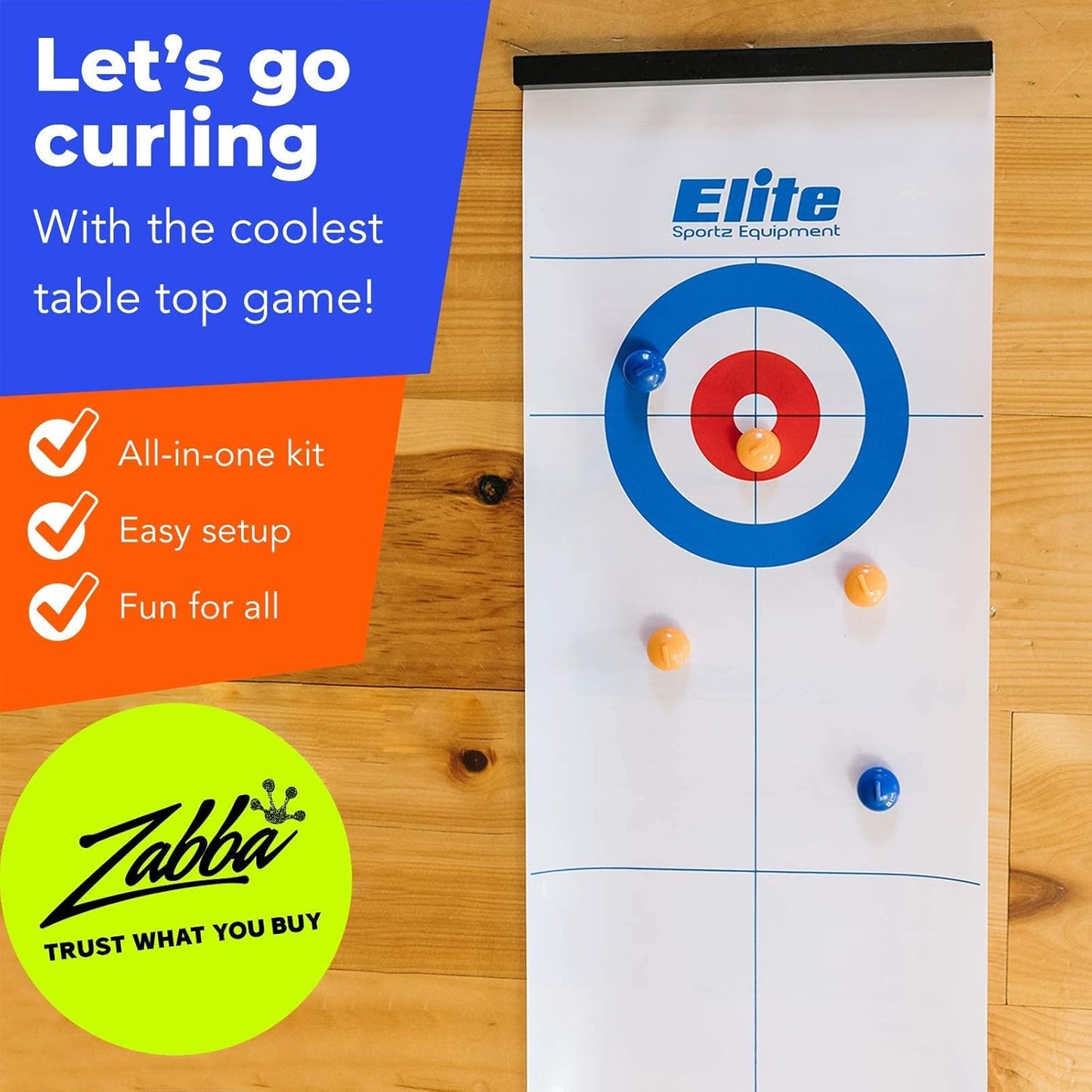 Asztali Curling és Shuffleboard Játék – Hordozható Családi Társas Gyerekeknek és Felnőtteknek