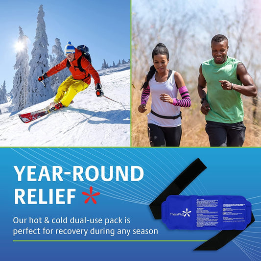 Kompakt Hideg-Meleg Gélpárna Beépített Pánttal – Újrahasználható Hűtő-Fűtő Tasak, Rugalmas Tépőzáras Rögzítéssel, Célzott Fájdalomcsillapításra
