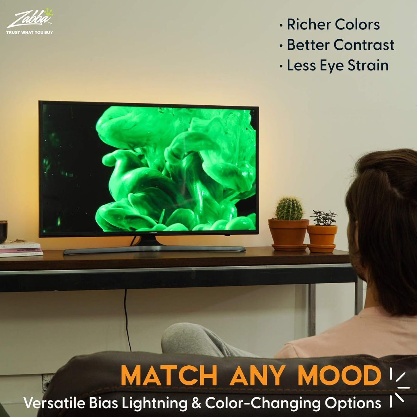 Luminoodle Color RGB TV Háttérvilágítás – Színváltós LED Szalag Monitorokhoz és TV-khez