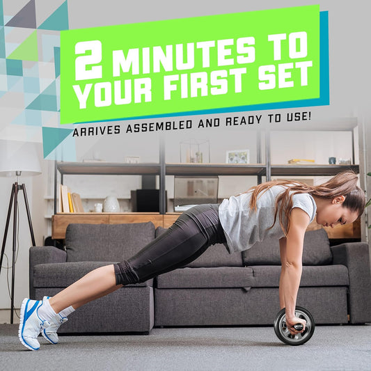 Dupla Kerekes Hasizom Kerék - Ab Roller Edzőkerék Csúszásmentes Markolattal