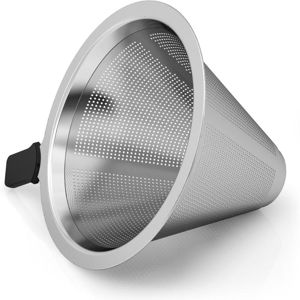 Pour Over Kávékészítő 800ml - Üveg Kanna Fém Szűrővel, Kézi Filteres Kávéfőző