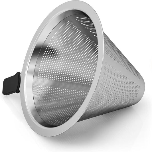 Pour Over Kávékészítő 800ml - Üveg Kanna Fém Szűrővel, Kézi Filteres Kávéfőző