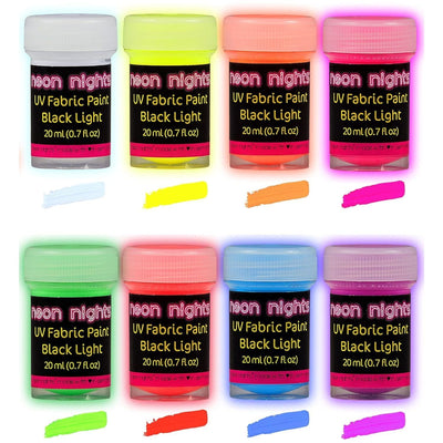 Prémium Fedő Textilfesték Készlet 8x20ml – Választható: Klasszikus, Neon Vagy Foszforeszkáló