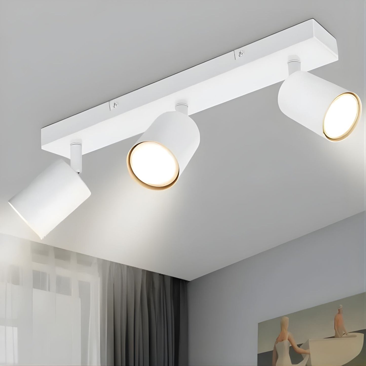 Kambo Modern LED Mennyezeti Spotlámpa – 3 Izzós, Forgatható és Billenthető Fejekkel, Több Színben