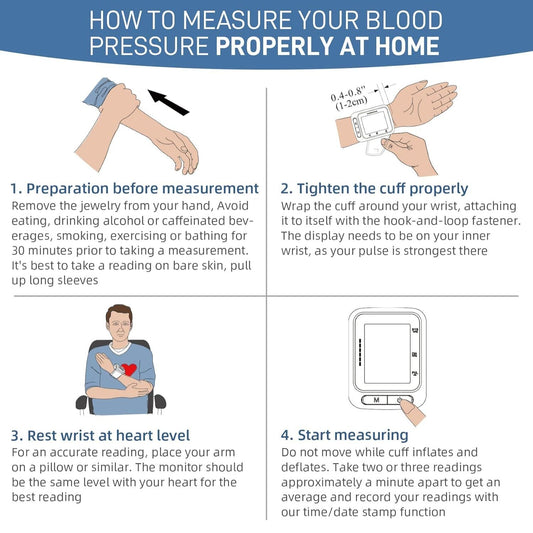 Automata Csuklós Vérnyomásmérő LCD Kijelzővel - Digitális Vérnyomás- és Pulzusmérő Otthoni Használatra