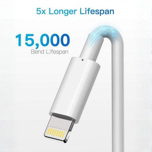 iPhone Lightning kábel szett 5 db – gyors töltő kábelek, fehér