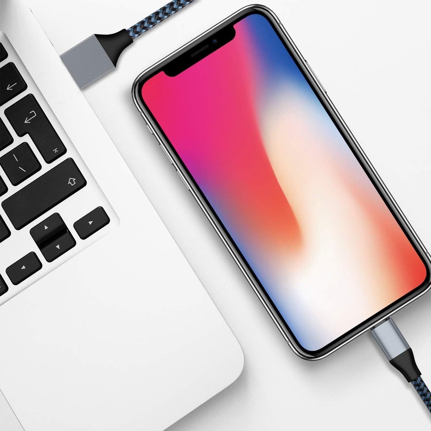 Apple MFi Tanúsítvánnyal Rendelkező iPhone Töltő - Fehér Lightning Kábel Szett (1 m, 3×2 m, 3 m) Gyorstöltéssel
