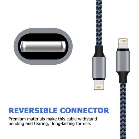 Apple MFi Tanúsítvánnyal Rendelkező iPhone Töltő - Fehér Lightning Kábel Szett (1 m, 3×2 m, 3 m) Gyorstöltéssel