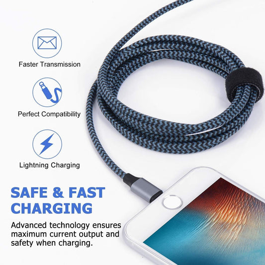 Apple MFi Tanúsítvánnyal Rendelkező iPhone Töltő - Fehér Lightning Kábel Szett (1 m, 3×2 m, 3 m) Gyorstöltéssel