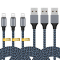 Apple MFi Tanúsítvánnyal Rendelkező iPhone Töltő - Fehér Lightning Kábel Szett (1 m, 3×2 m, 3 m) Gyorstöltéssel