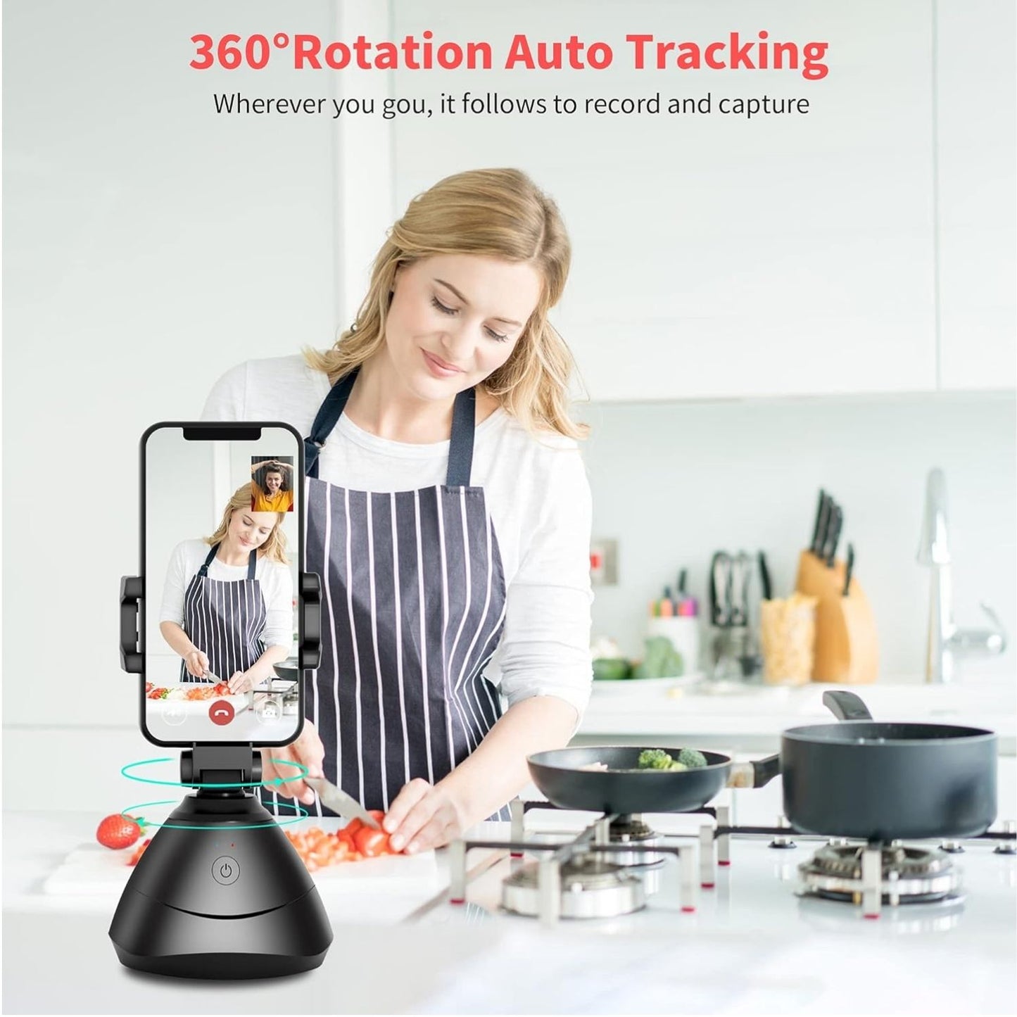 Bshy Mozgáskövető Telefontartó - 360° Automata Követés, Szelfi és Videókészítés