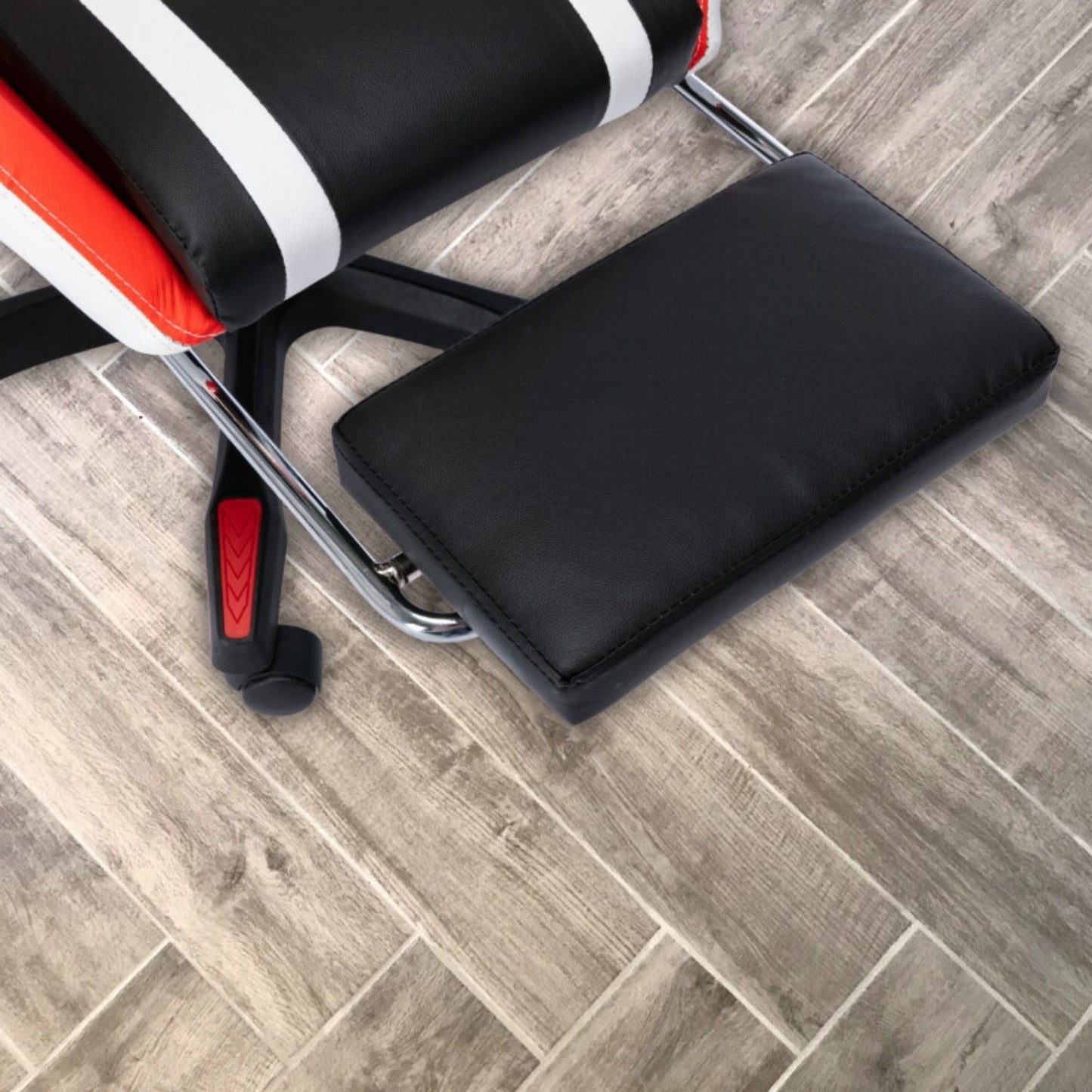 OFCASA Ergonomikus Gamer Szék Lábtartóval - Narancssárga-Fehér Gaming Szék