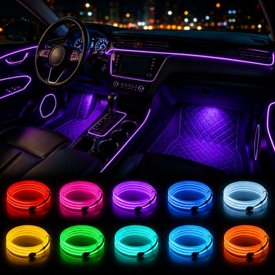 OneLED Autós LED Szál, Vágható LED Fény, USB Töltésű 2m