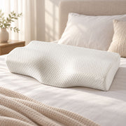 Blux Ortopéd Memóriahabos Párna Mosható Huzattal – Ergonomikus Nyakpárna, 50 × 30 × 10–7 cm