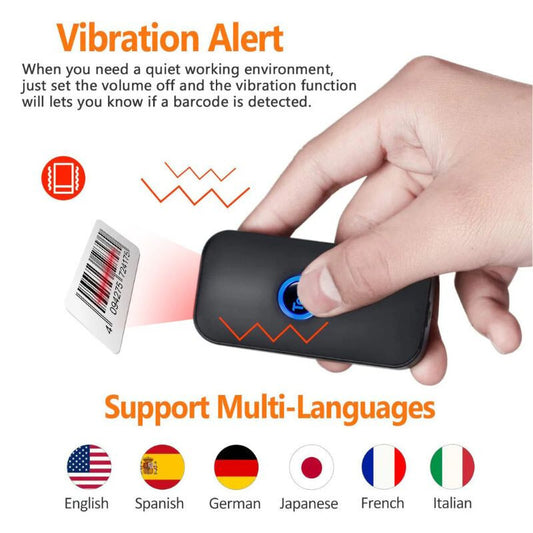 Tera 5200C Lézeres 1D Hordozható Vonalkódolvasó - Bluetooth, Vezeték Nélküli és USB Kapcsolattal - Maxihome