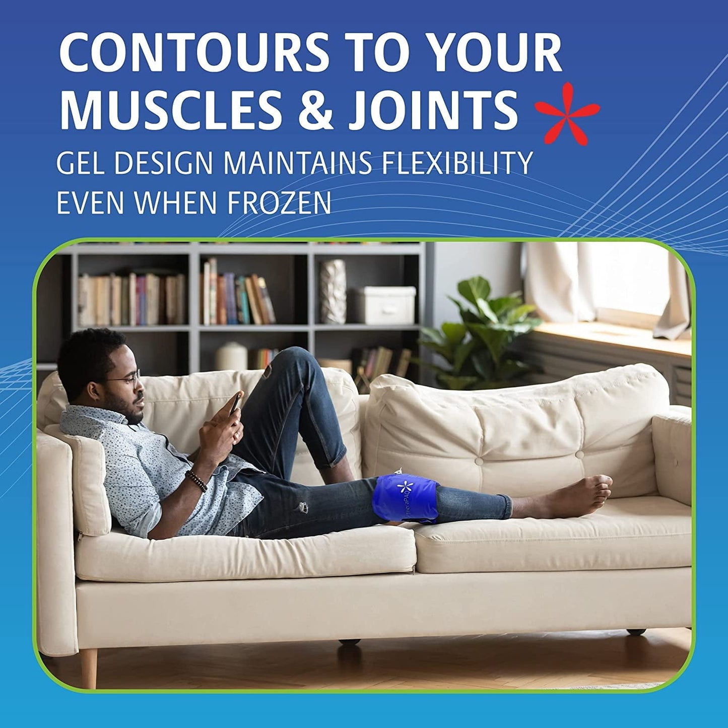 Kompakt Hideg-Meleg Gélpárna Beépített Pánttal – Újrahasználható Hűtő-Fűtő Tasak, Rugalmas Tépőzáras Rögzítéssel, Célzott Fájdalomcsillapításra