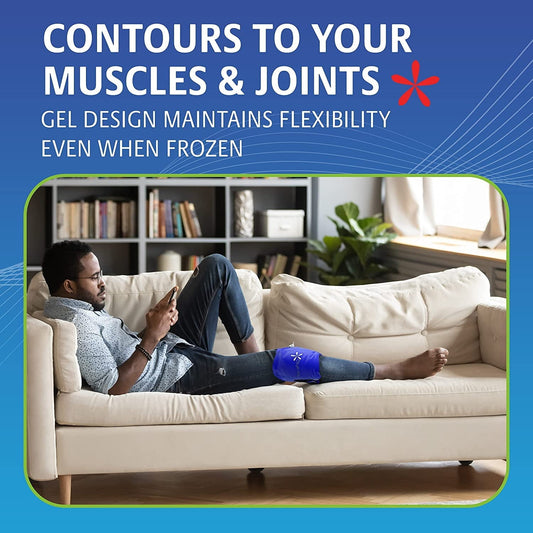 Kompakt Hideg-Meleg Gélpárna Beépített Pánttal – Újrahasználható Hűtő-Fűtő Tasak, Rugalmas Tépőzáras Rögzítéssel, Célzott Fájdalomcsillapításra