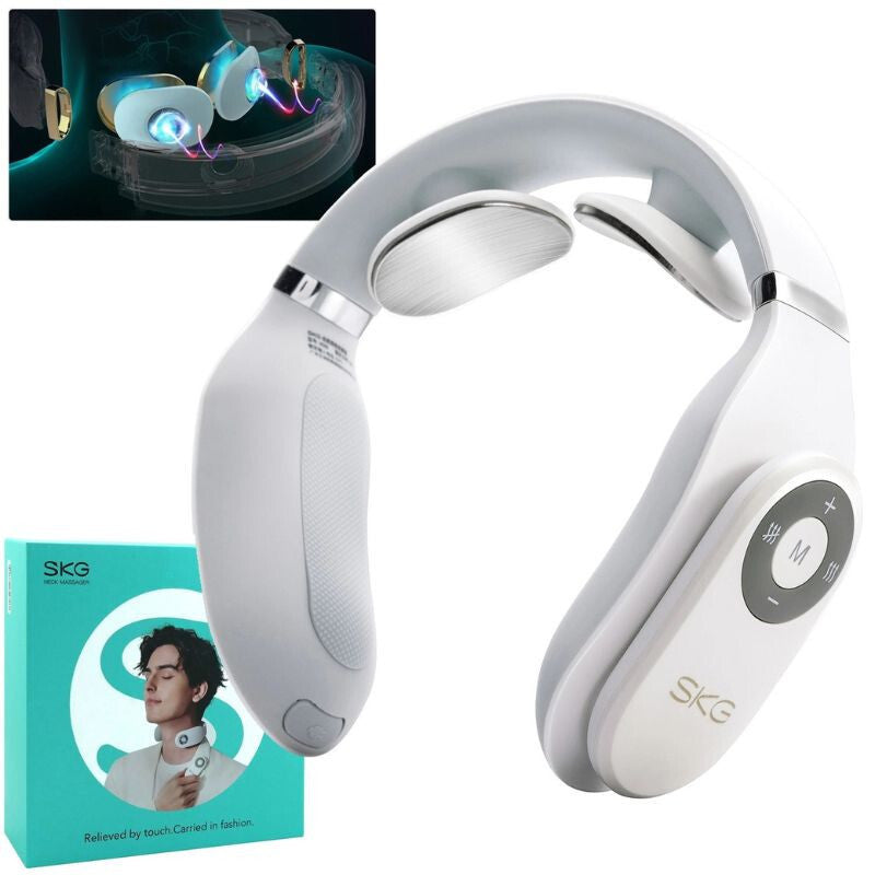 SKG 4098E Fehér Nyakmasszírozó – TENS EMS Elektroterápiás Masszírozó Nyakfájásra - Maxihome