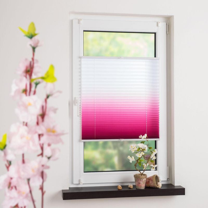 Blux Designer Sötétítő Roló 110 x 130 cm, Rózsaszín- Fehér - Maxihome