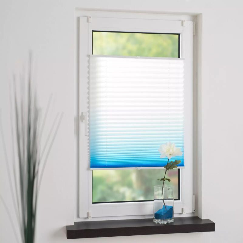 Blux Designer Sötétítő Roló 120 x 130 cm, Kék- Fehér - Maxihome