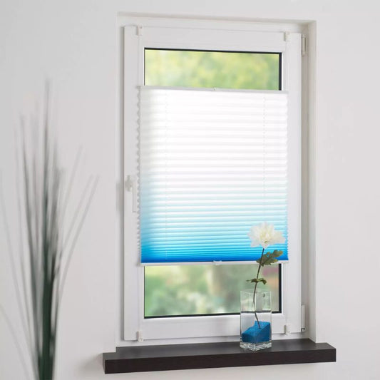 Blux Designer Sötétítő Roló 120 x 130 cm, Kék- Fehér - Maxihome