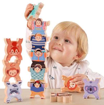 Tumama Egyensúlyozó Műanyag Torony Játék, Stacking Blocks - Maxihome