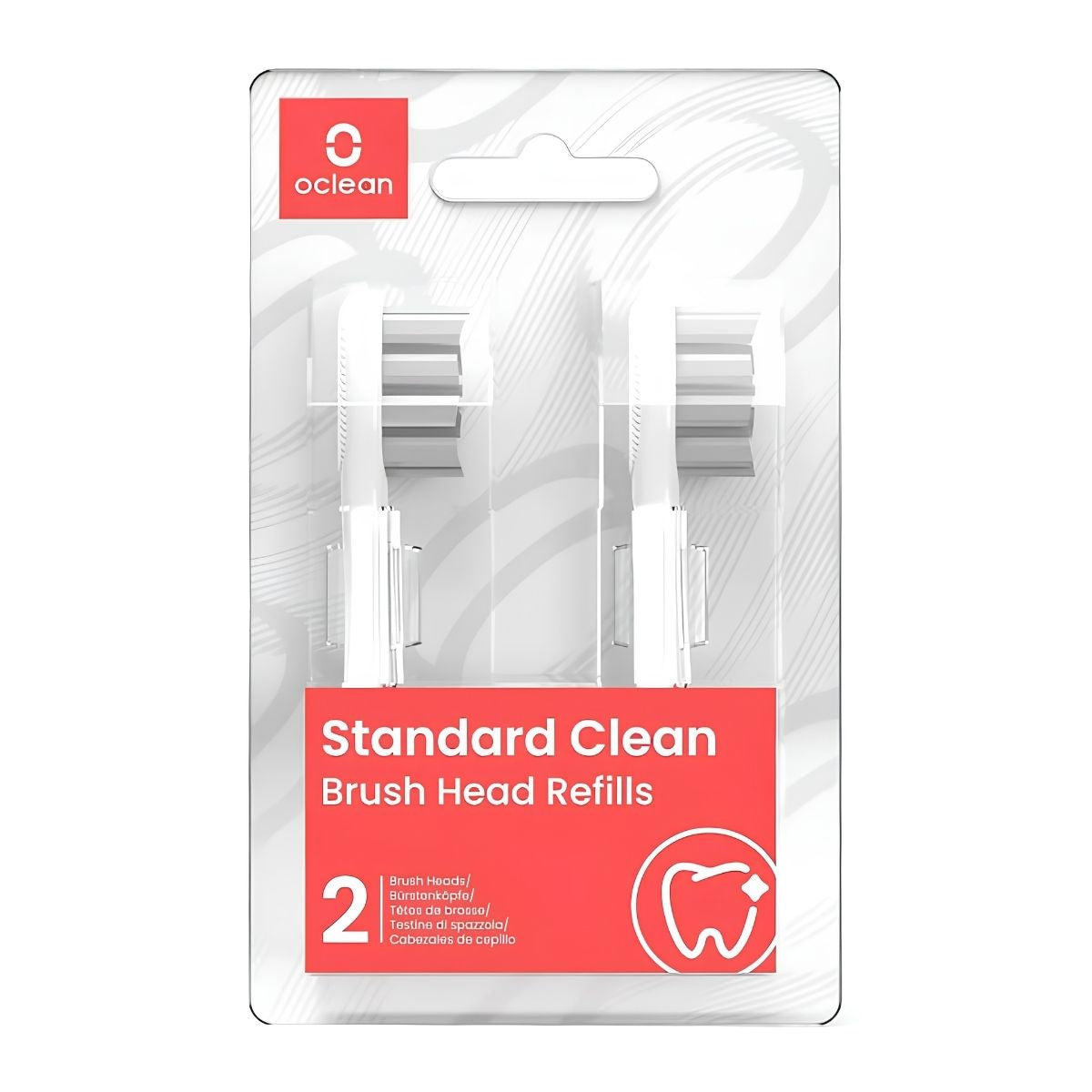 Oclean Standard Clean Fogkefe Pótfej – 2 db, Fehér