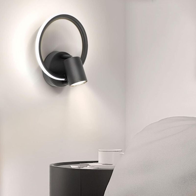 Ketom LED Fali Forgatható Lámpa 4000K 17W - Fekete - Maxihome