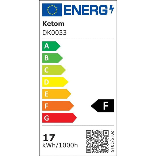 Ketom LED Fali Forgatható Lámpa 4000K 17W - Fekete - Maxihome