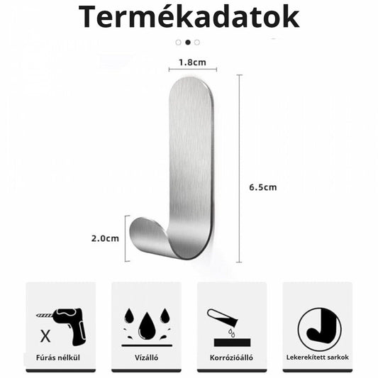 7Simplex öntapadós fém akasztó méretei – fúrás nélkül, vízálló, korrózióálló