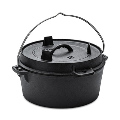 Naturehike Öntöttvas Bogrács Szett – 4,5 L Kemping Főzőedény, Előkezelt, Kétfunkciós Fedővel, Tárolótáskával - Maxihome