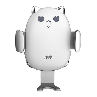 Vezeték Nélküli Telefontöltő és Telefontartó Autóba (Fehér) - Maxihome