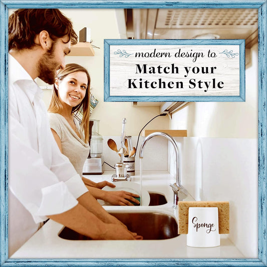Kerámia Szivacstartó Mosogatóhoz – Konyhai Szivacstartó, Mosogatószivacs Tartó, Fehér