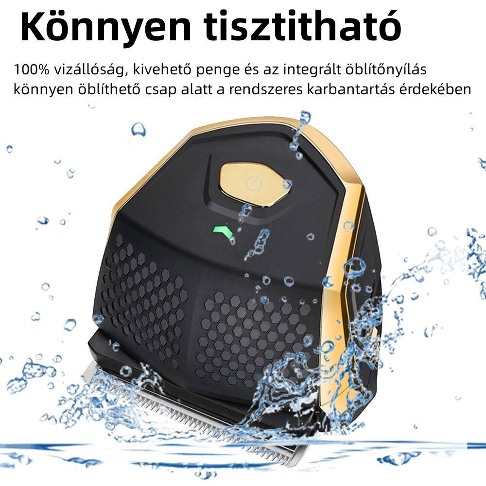 Meigou hajvágó gép vízálló kialakítása, csap alatt öblíthető penge