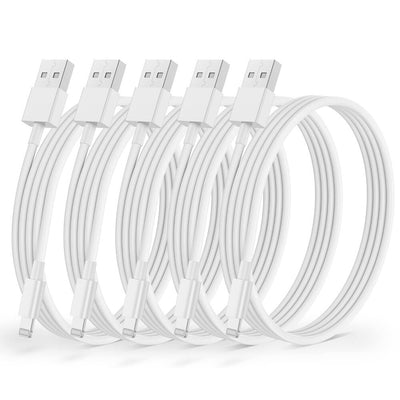 iPhone Lightning kábel szett 5 db – gyors töltő kábelek, fehér - Maxihome