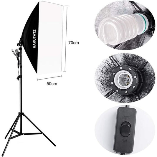 Hakutatz Professzionális Fotóstúdió Szett – Softbox Világítás, Háttérrendszer, Lámpaállványok és Táska - Maxihome