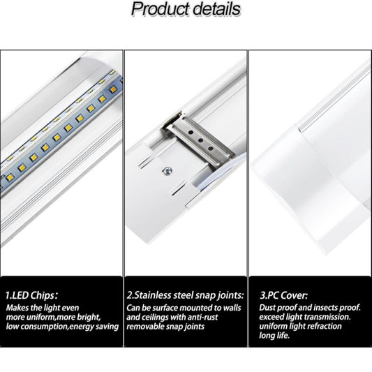 Fénycsöves LED Lámpa Szett - 4 db, 120 cm, 40W Energiatakarékos Világítás - Maxihome