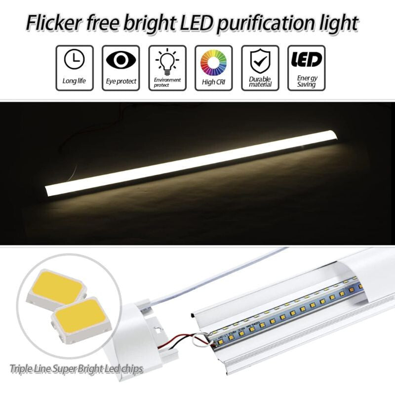 Fénycsöves LED Lámpa Szett - 4 db, 120 cm, 40W Energiatakarékos Világítás - Maxihome