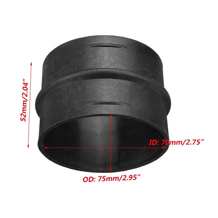 Állófűtés légcső csatlakozó méretei: 75 mm külső átmérő, 52 mm magasság
