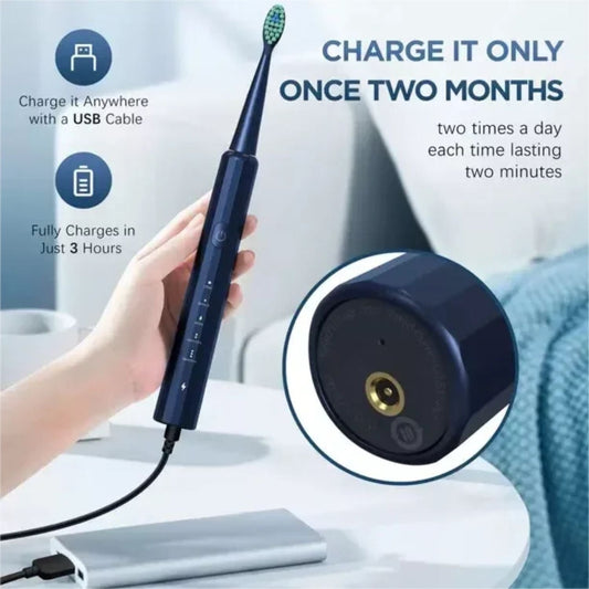 Sejoy DY161PRO Szonikus Elektromos Fogkefe – 5  Tisztítási Móddal, USB-C Töltéssel