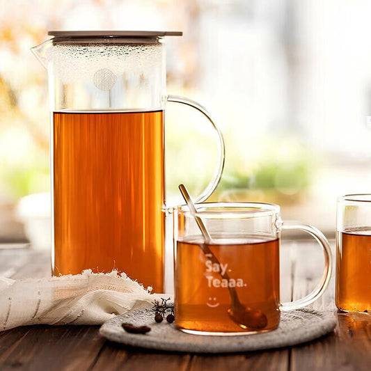 Buydeem CD2003 Teáskanna Hőálló Üveg Kancsó, Fedéllel 1200ml - Maxihome