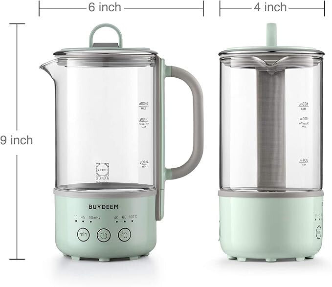 Buydeem K314Mini Elektromos Vízforraló - 0,7 l, Zöld Szín - Maxihome