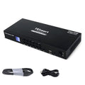 TESmart Triple Monitor HDMI KVM Switch – 4 Számítógép, 3 Monitor, 4K 60Hz, USB és Hang Megosztás