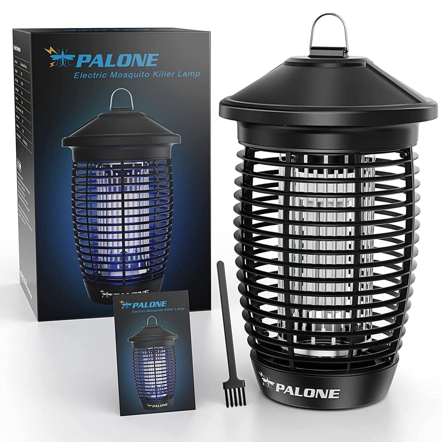 PALONE LT806 Elektromos Rovarcsapda UV Fénnyel - Szúnyogirtó Lámpa, 20W, 4500V, IPX4, 100 m²
