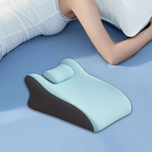Blux Kényelmes Memóriahabos Pihenőpárna Hason Alváshoz – 42×60×23 cm - Világoskék - Maxihome
