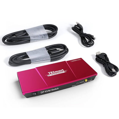 TESmart KVM Switch DisplayPort 4K 60Hz – 2 számítógéphez - Maxihome