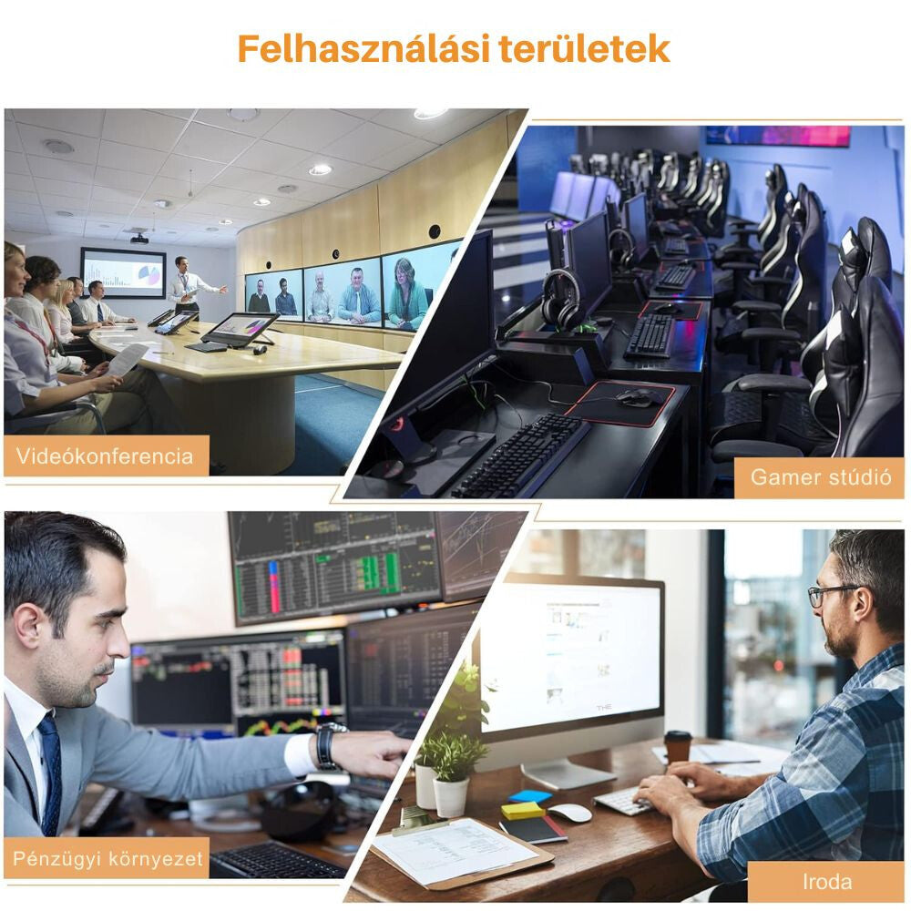 KVM switch felhasználási területei: irodai munka, gaming, tőzsdei kereskedés és otthoni munka