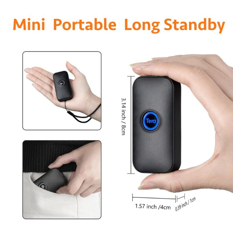Tera 5200C Mini Lézeres 1D Bluetooth Vonalkódolvasó – Vezeték Nélküli, USB és 2.4G Kapcsolat, Nagy Hatótáv és Tárhely - Maxihome